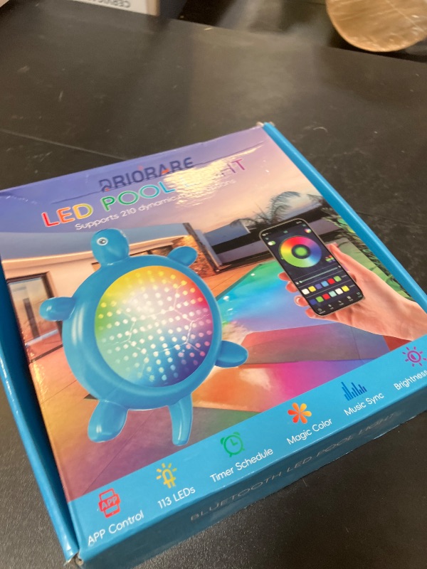 Photo 1 of PRIORARE 22W Submersible Pool Lights, 5V Underwater Pool Light for Above Ground Inground Swimming Pools with APP Control Magnetic Led Pool Lights RGB Dimmable Timer IP68 Waterproof Music Sync