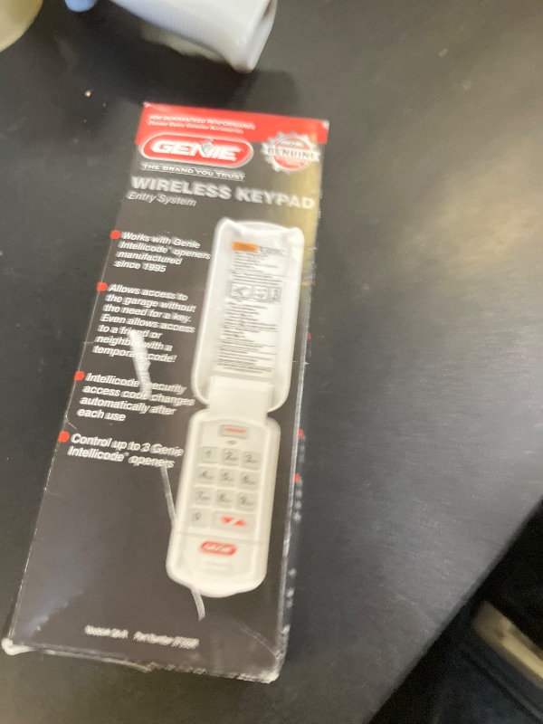 Photo 1 of Genie Garage Door Opener Wireless Keyless Keypad - Safe & Secure Access - Compatible with All Genie Intellicode Garage Door Openers - Easy Entry into the Garage With a PIN - Model GK-R, White