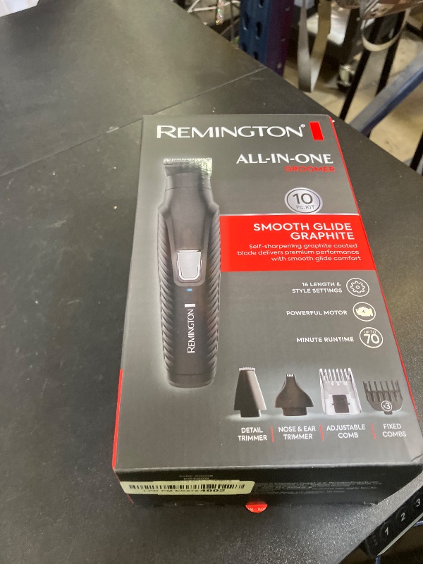 Photo 1 of Remington All-in-One Groomer 10 Pcs. Grooming Kit with 16 Length and Style Settings, Up to 70 Minute Runtime for Premium Performance with Smooth Glide Comfort