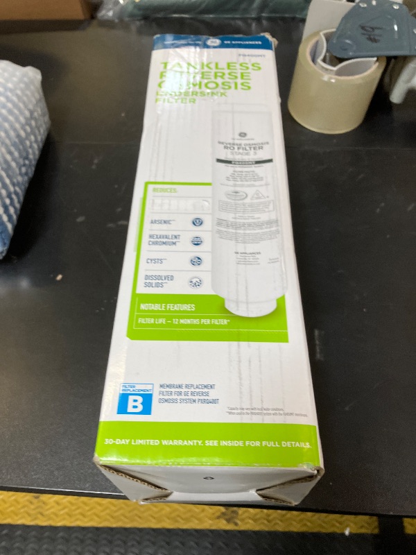 Photo 1 of GE Reverse Osmosis Under Sink Membrane Replacement Filter | Fits Profile PXRQ400T Filtration System | Reduces Lead, Chlorine & More | Replace Every 12 Months | FQ400MT