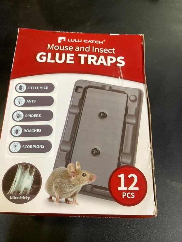 Photo 1 of LULUCATCH Super Glue Traps 12 Pack for Mice & Snakes, with LULUCATCH 6 Pack Cricket Insect Glue Traps Non-Toxic Easy to Set, Safe to Children, Pets
