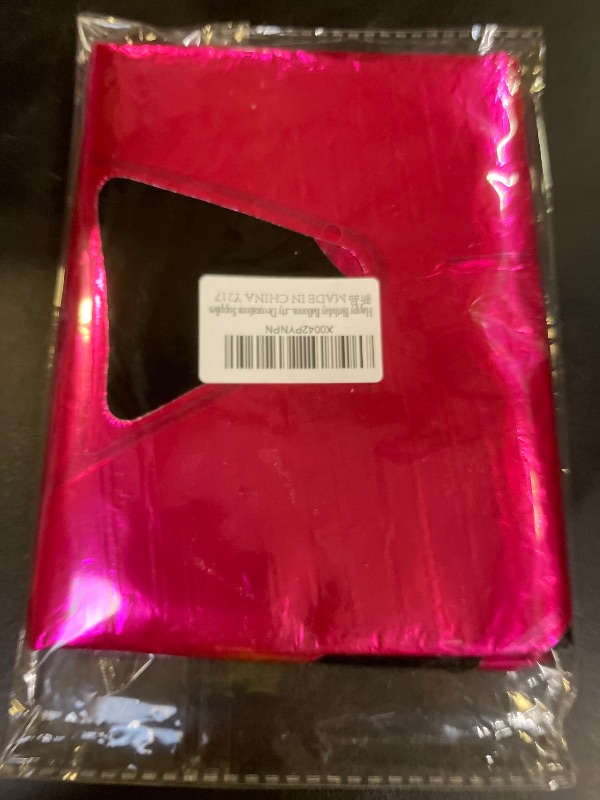 Photo 1 of Happy Birthday Balloons Banner Black & Hot Pink 16 Inch for Kids and Adults Birthday Party Decorations Supplies