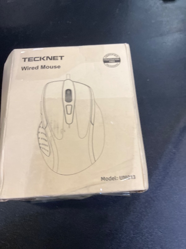 Photo 1 of TECKNET USB Wired Mouse, 6-Button Corded Mouse with 4 Adjustable DPI, Optical Computer Mouse with Ergonomic Design and 5FT Cord for Laptop, Chromebook, PC, Desktop, Mac, Notebook-Blue