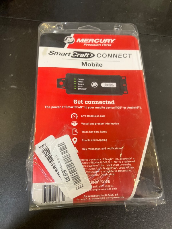 Photo 1 of MERCURY Marine SmartCraft Connect Mobile - Outboard Connected Boat Engine System for Single Engine, Under Cowl Mount Marine App