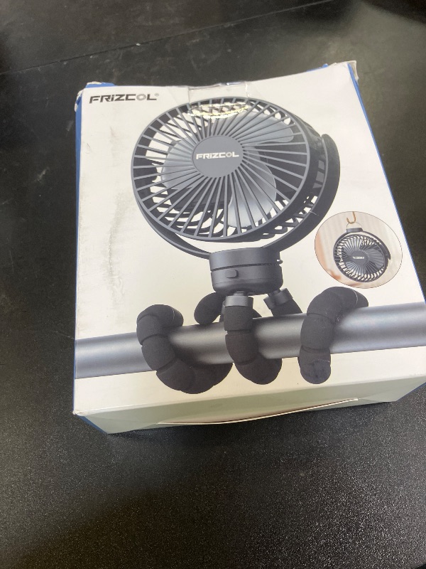Photo 1 of FRIZCOL Portable Stroller Fan, Use As Power Bank, 65H 12000mAh Battery Operated Fan Flexible Tripod Baby Car Seat Fans with Timming, Personal Mini Handheld/Desk/Small Clip On Fans For Stroller