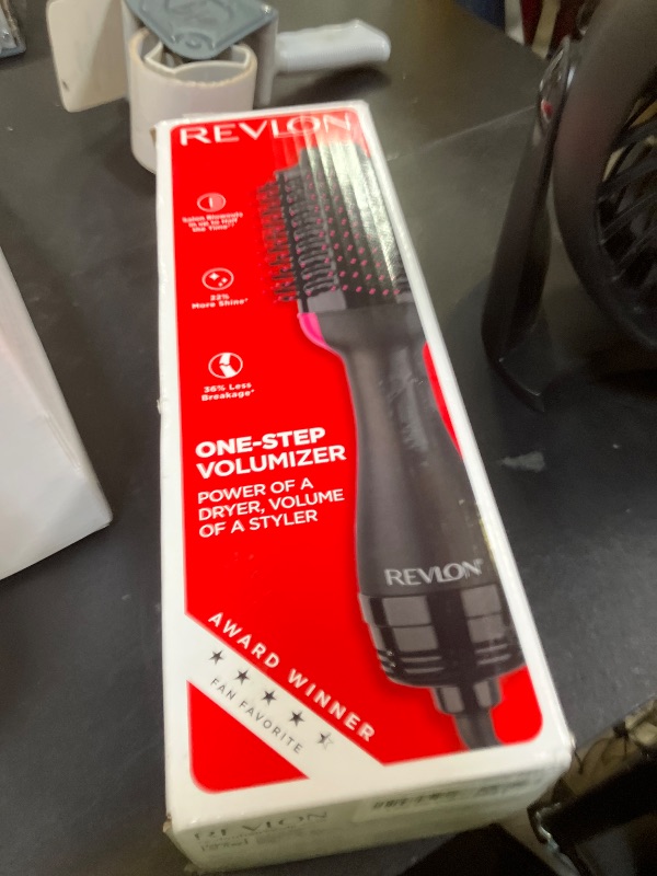 Photo 1 of REVLON One-Step Volumizer Hair Dryer and Styler with Improved Motor – Easy Salon-Style Blowouts – Less Frizz, More Shine, and Reduced Heat Damage, for all Hair Types and Lengths (Black)