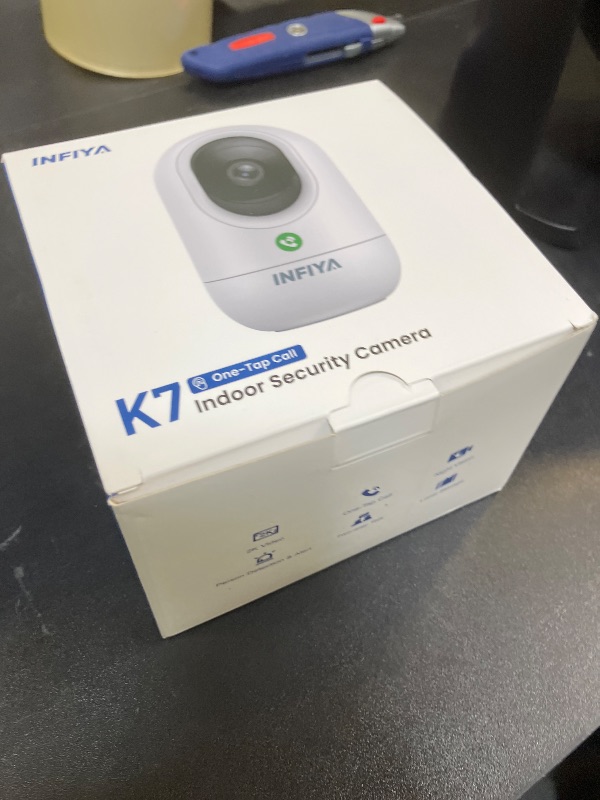 Photo 1 of INFIYA 2K Baby Camera-WiFi Home Security Cameras Indoor via One-Tap Call with Elderly/Baby/Nanny, Motion Alert, Local/Optional Cloud Storage, Compatible with Alexa/Google Home, K7 1Pack (2.4GHz Only)
