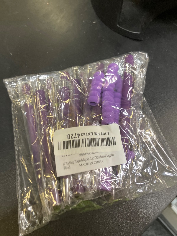 Photo 1 of 10 Pcs Deep Purple Ballpoint Pens, 0.5 mm Black Ink 2 in 1 Stylus Pens Retractable Ballpoint Pens with Stylus Tip and Super Soft Grip, Metal Pens for Touch Screens Coworkers Office School Supplies