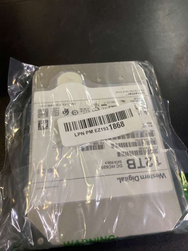 Photo 1 of HGST - WD Ultrastar DC HC520 HDD | HUH721212ALE601 | 12TB 7200RPM SATA 6Gb/s 256MB Cache 3.5-Inch | ISE 512e | Helium Data Center Internal Hard Disk Drive (Renewed)