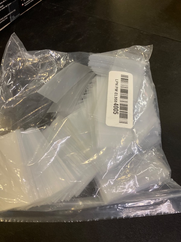 Photo 1 of 500 Pcs Clear Plastic Tags for Protecting Shelf Label, Price Tag Sign and Ticket Paper Label Holders Library Shelf Dividers Markers for Classroom Office