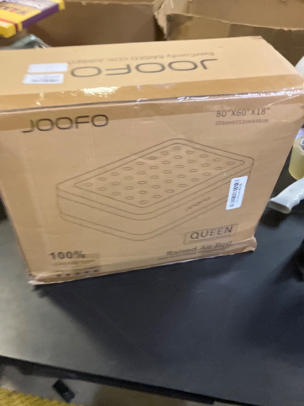 Photo 1 of JOOFO Queen Air Mattress with Built-in Pump,Double Height 18-inch Inflatable Bed for Camping,Home and Travel-Queen Size