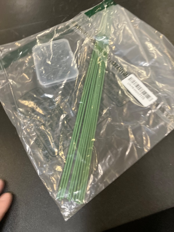 Photo 1 of 10pcs Green Plant Support Stakes with 15pcs Clips, Bendable Stakes for Tall Plants, Indoor & Outdoor Use