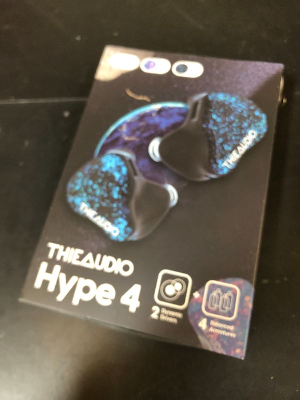 Photo 1 of Linsoul THIEAUDIO Hype 4 2DD+4BA in Ear Monitor, HiFi IEM Earphones with Tonal Balance, Latest Sonion Driver, Detachable Silver-Plated OCC Cable for Audiophile Musician Professionals (Black)