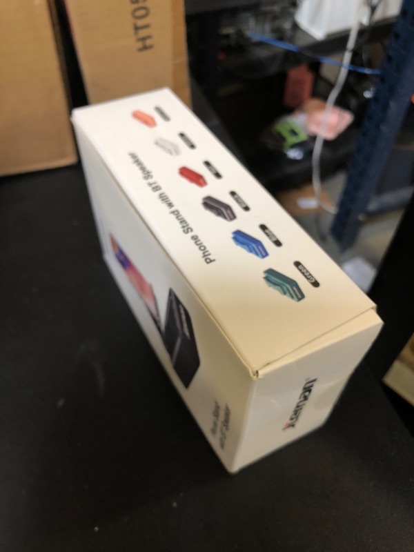 Photo 1 of Cell Phone Stand with Wireless Bluetooth Speaker and Anti-Slip Base HD Surround Sound Perfect for Home and Outdoors with Bluetooth Speaker for Desk Compatible with iPhone/ipad/Samsung Galaxy
