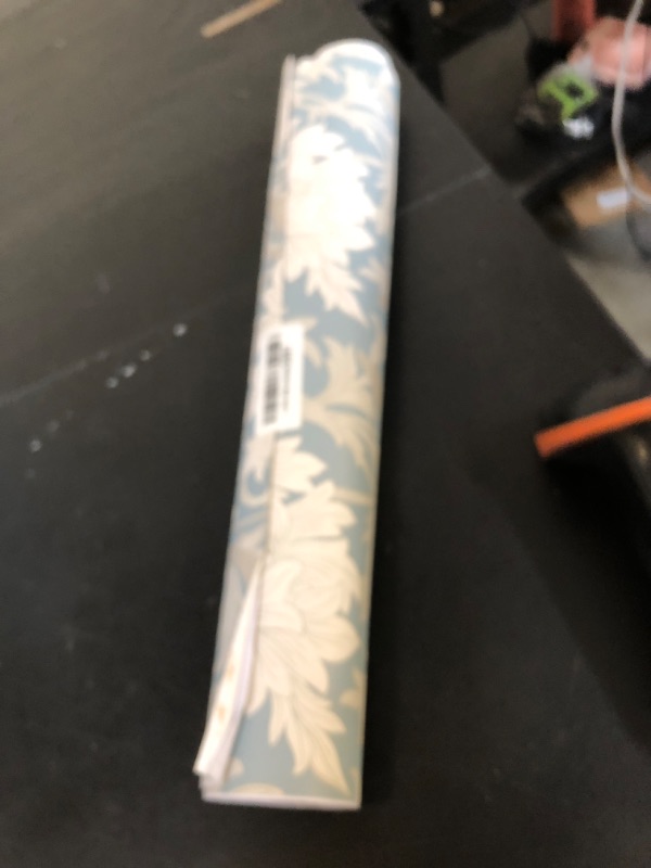 Photo 1 of VEELIKE Blue Floral Peel and Stick Wallpaper Vintage Floral Wallpaper for Bedroom Bathroom 17.7''x118'' Removable William Morris Wall Paper Prepasted Blue Floral Contact Paper for Walls Cabinets