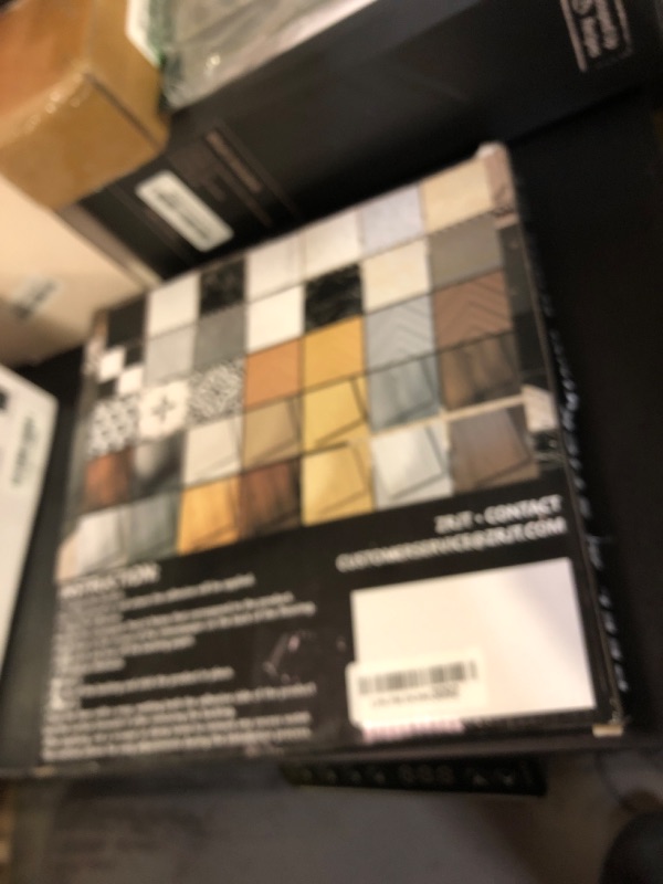 Photo 1 of 20-Pack 20 Sq.Ft Peel and Stick Floor Tiles Vinyl Glossy Pattern Flooring, 12” x 12” Self Adhesive Vinyl Flooring DIY for Kitchen, Bathroom, Laundry, Polish Black Galaxy Marble