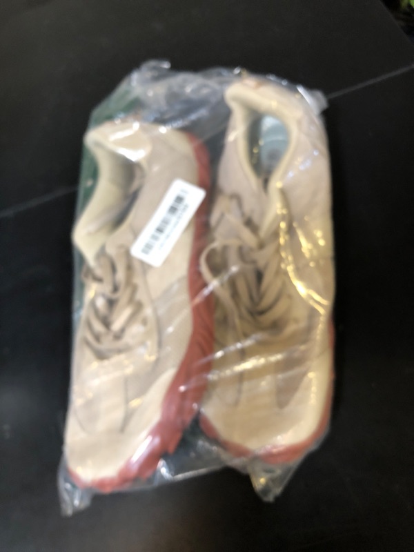 Photo 1 of UBFEN Sneakers Barefoot Shoes for Womens Mens Minimalist Trail Running Hiking Comfortable Walking Light Brown Size 9.5 Women/8 Men