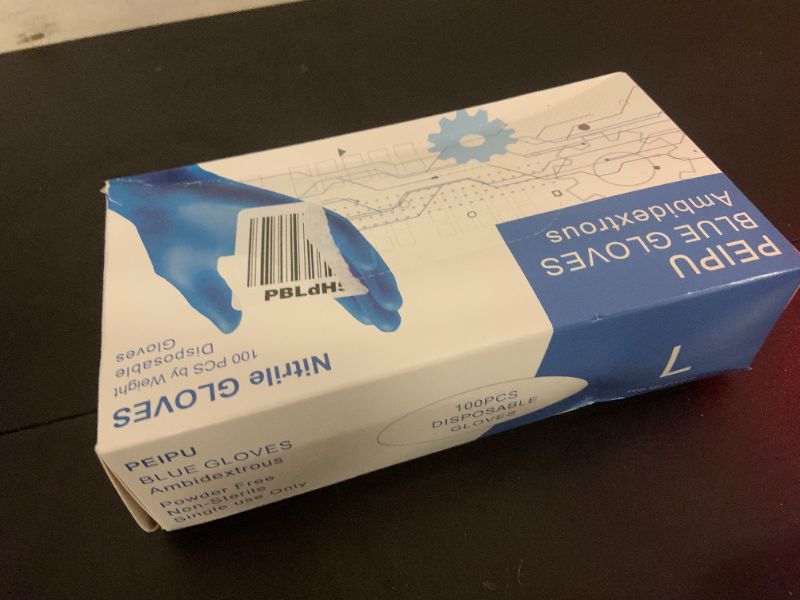 Photo 1 of PEIPU Nitrile Disposable Gloves??Large,100 Pack Powder Free, Cleaning Service Gloves, Latex Free,4Mil,