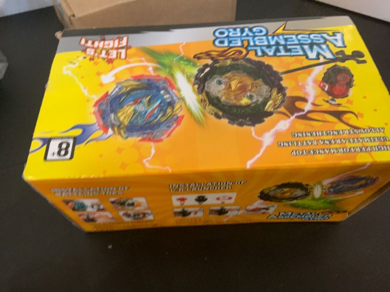 Photo 1 of Daoyehsy Battling Top Burst Launcher Game Set, 12 Spinning Tops Burst Gyros 2 Launchers with Storage Box Great Birthday Present for Boys Age 6 8 9 10+