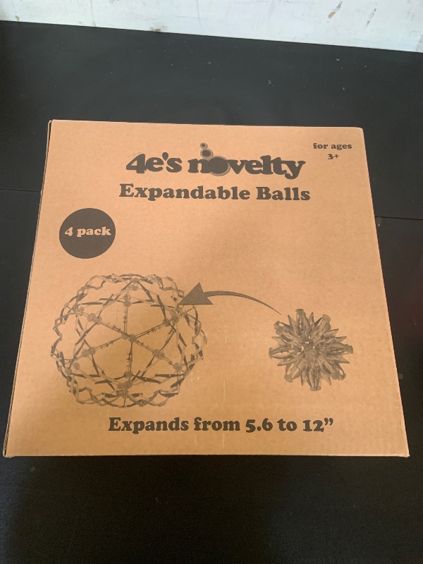 Photo 1 of 4E's Novelty Expandable Breathing Ball Sphere (4 Pack) Toy for Kids Stress Reliever Fidget Toys for Yoga Anxiety Relaxation Expands from 5.6" to 12"