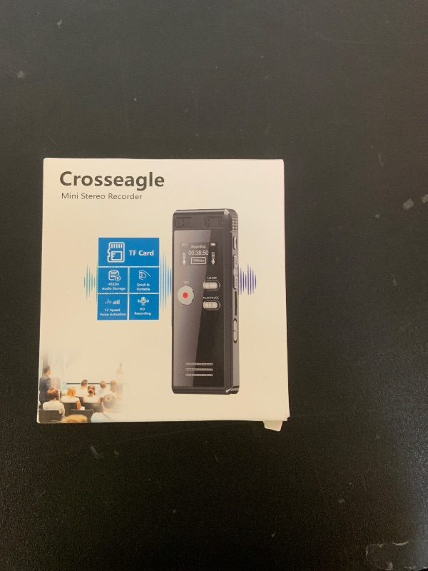 Photo 1 of 32GB Digital Voice Activated Recorder with Playback - 2776 Hours Audio Recording Device, 3072Kpbs HD Dual MIC Tape Recorder Device for Lecture A-B Repeat, MP3 Player, Password,?32GB TF Card Included?