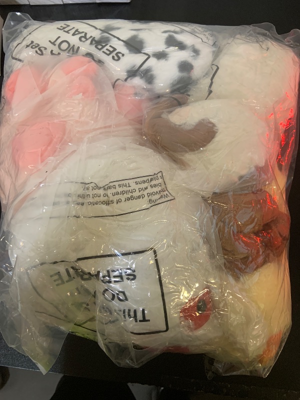 Photo 1 of Hiboom 7 Pack Farm Stuffed Plush Animals Toys Set 8 Inch Barnyard Stuffed Animals Bulk Soft Pig Rooster Horse Duck Sheep Cow Dog Toy Gifts for Birthday Party Favor Supplies Operation Christmas Items