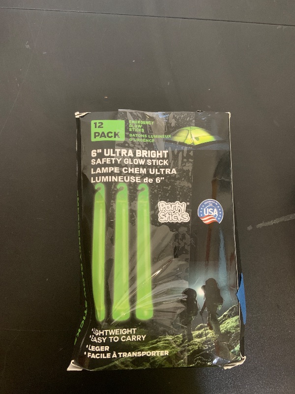 Photo 1 of Emergency Glow Sticks - 12 Ultra Bright Individually Wrapped Military Grade Chem Lights - 12 Hour Bulk Tactical Light Sticks for Survival Gear, Camping, and Power Outages