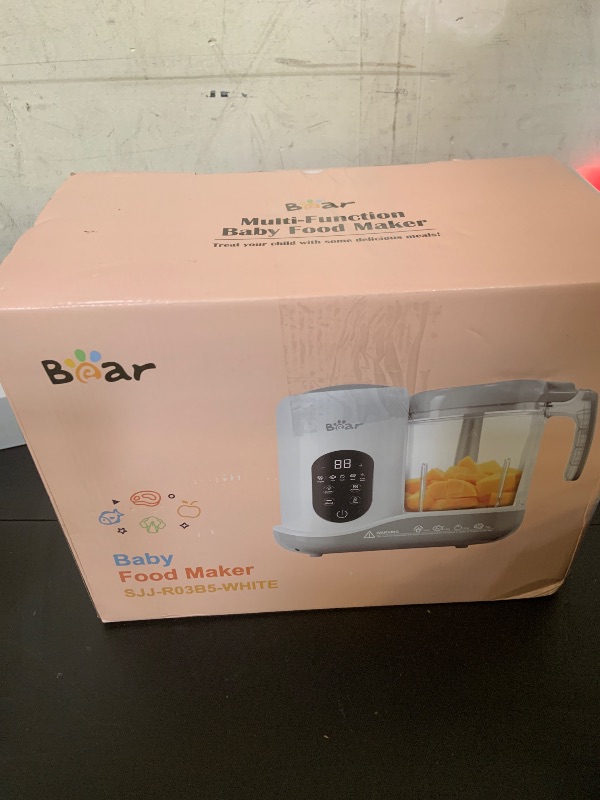 Photo 1 of BEAR 2024 Baby Food Maker | One Step Baby Food Processor Steamer Puree Blender | Auto Cooking & Grinding | Baby Food Puree Maker with Self Cleans | Touch Screen Control, White