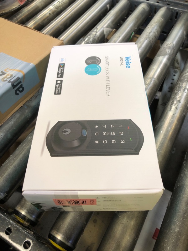 Photo 1 of Veise VE07-L Fingerprint Smart Locks for Front Door with 2 Lever Handle Set, App Control, Keyless Entry, Electronic Digital Keypad Deadbolt, Auto Lock, Waterproof, Easy to Install, Satin Nickel