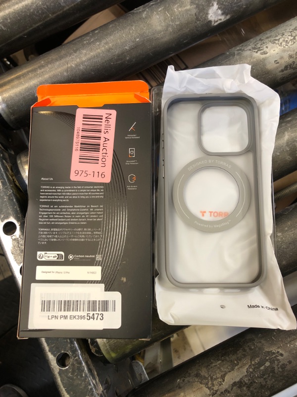 Photo 1 of TORRAS 360Ã‚°Rotatable Ring for iPhone 15 Pro Case 6.1 ", Compatible with MagSafe 15 Pro Case with Stand Translucent Slim Protective Mil-Grade Shockproof Cover 2023, Grey