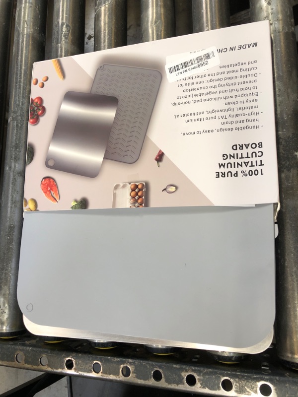 Photo 1 of Rexspt 100% Pure Titanium Cutting Boards for Kitchen, Double-Sided Food-Grade Chopping Board for Meat, Vegetables & Fruits, Dishwasher-Friendly (11.42''X7.8'')