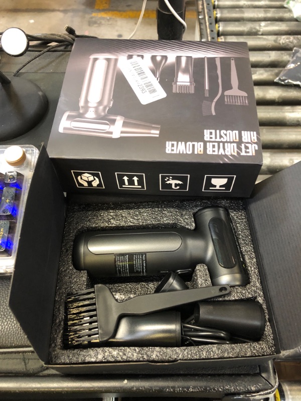 Photo 1 of Electric Compressed Air Duster - 33,0000 RPM Rechargeable Cordless Turbo Blower, Portable Air Blower Gun for Cars, PC, Keyboard, Home & Outdoor Dust Cleaning (Replaces Compressed Air Cans)