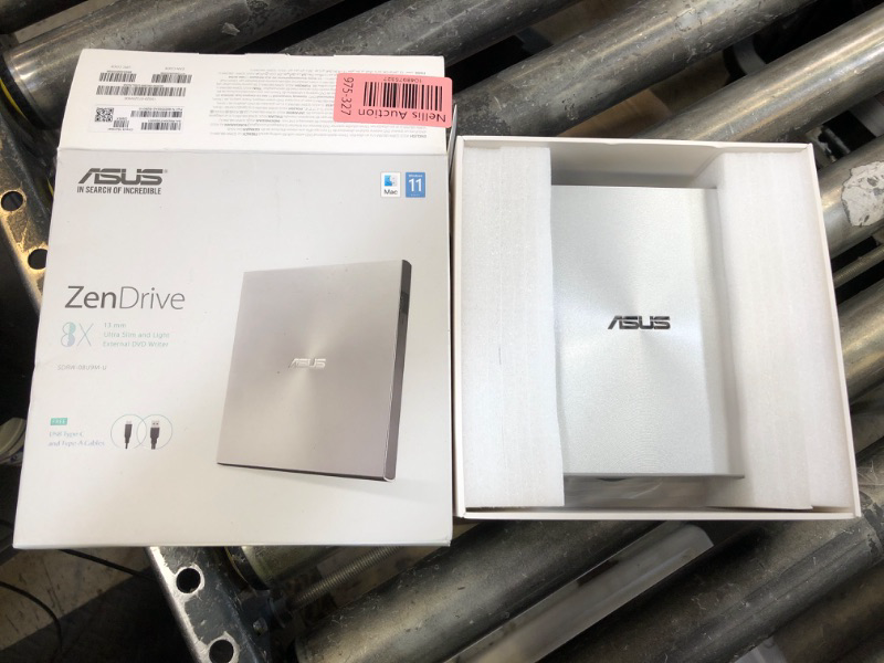Photo 1 of ASUS ZenDrive Silver 13mm External 8X DVD/ Burner Drive +/-RW with M-Disc Support, Compatible with both Mac & Windows and Nero BackItUp for Android devices (USB 2.0 & Type-C cables included)