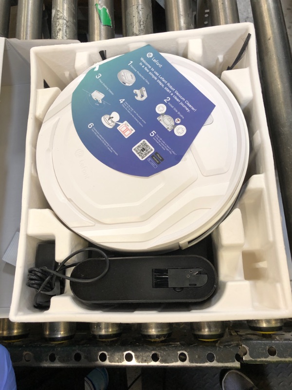 Photo 1 of Lefant Robot Vacuum Cleaner, Strong Suction, 120 Mins Runtime, Slim, Low Noise, Automatic Self-Charging, Wi-Fi/App/Alexa Control, Ideal for Pet Hair Hard Floor and Daily Cleaning, M210