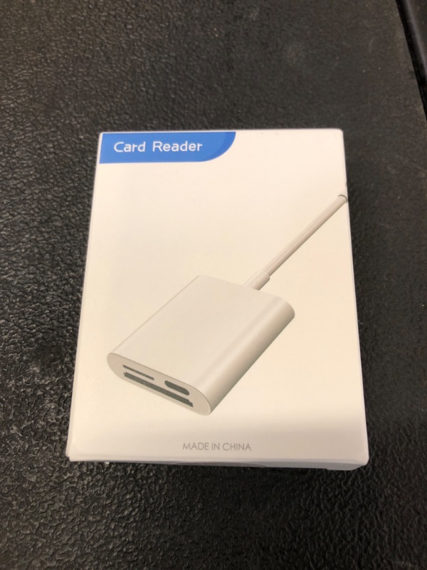 Photo 1 of SD Card Reader for iPhone iPad,Micro SD Card Reader Memory Card Reader Plug and Play Trail Camera SD Card Adapter,Simultaneous Charging and Reading