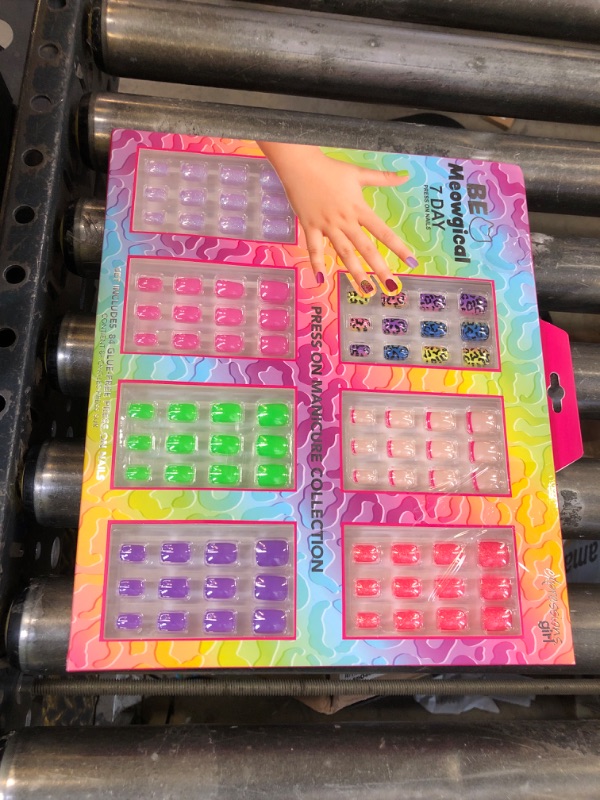 Photo 1 of 7-Day Press On Nails Set | Assorted Colors Nail Accessories for Kids