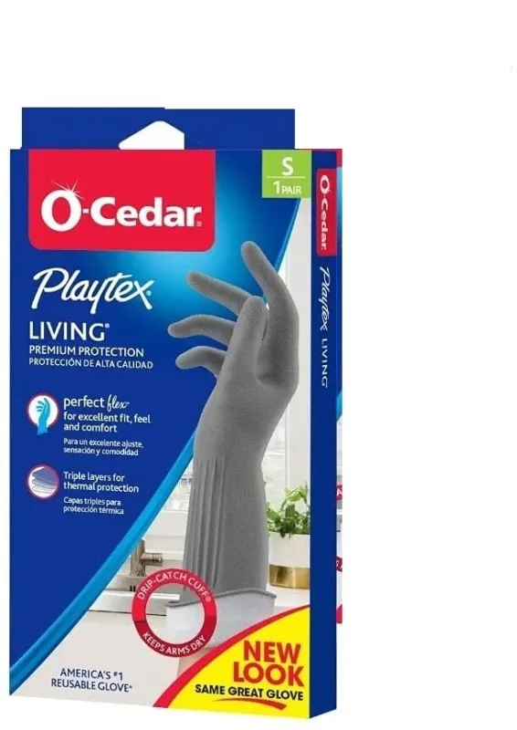 Photo 1 of Playtex Living Cleaning Gloves w/ Drip Catch Cuff Small