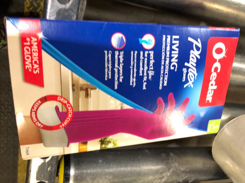 Photo 1 of Playtex Living Cleaning Gloves w/ Drip Catch Cuff Small