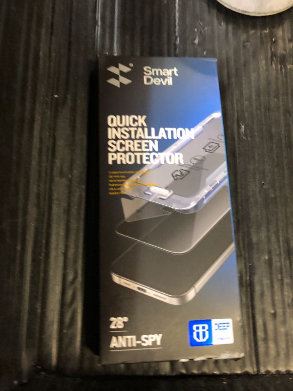 Photo 1 of SMARTDEVIL 2PACK for iPhone 16 Pro Max Privacy Screen Protector Anti-Glare Tempered Glass [True 28°Anti Spy] [9H Hardness] [Auto Dust-Elimination Install]