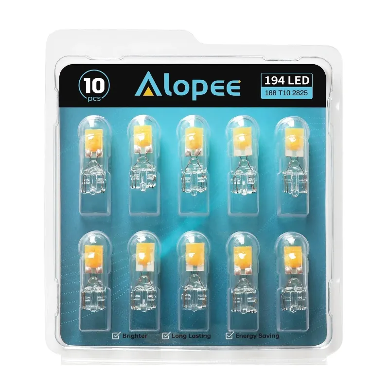 Photo 1 of Alopee 10 Pack 194 Bulb Warm White Led 2700K Replacement for 168 194 W5W T10 ...