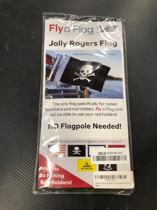 Photo 1 of American Flag by Fly-a-Flag, Designed to attach to Rod Holders, Rocket Launcher, or any Vertical Pole or Post