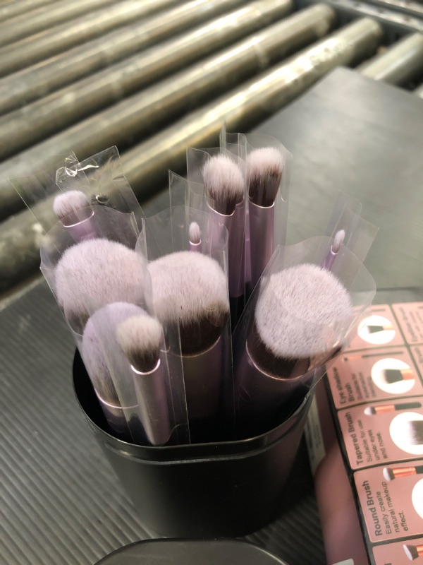 Photo 1 of BS-MALL Makeup Brushes Premium Synthetic Foundation Powder Concealers Eye Shadows 14 Pcs Purple for Makeup Beginner or Professional with Travel Case