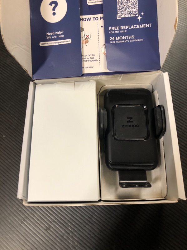 Photo 1 of ZeeHoo Wireless Car Charger,15W Fast Charging Auto-Clamp Car Mount,Windshield Dash Air Vent Phone Holder for iPhone 14 13 12 Mini 11 Pro Max XS XR 8,S22 S21 S20(45W QC3.0 Adapter Included)