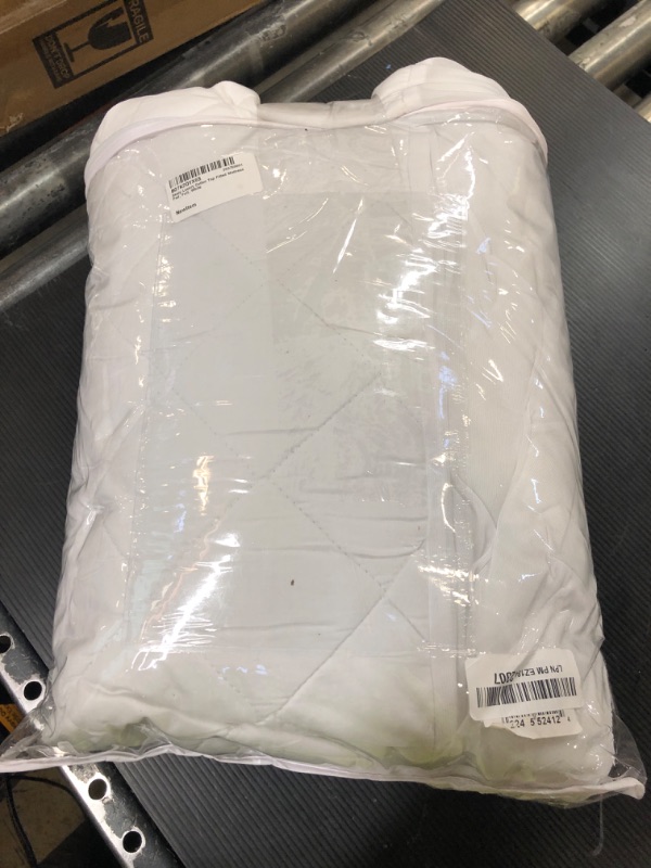 Photo 1 of Sealy Luxury 100% Cotton Soft Top Layer, High Loft Comfort EternaLoft Fiberfill, Durable Stretch Corners Mattresses 18 Inches Deep Machine Washable Fitted Mattress Pad, Full Size, White