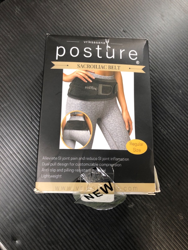 Photo 1 of Vriksasana Posture Sacroiliac Hip Belt for Women and Men That Alleviates Sciatic, Pelvic, Lower Back, Leg and Sacral Nerve Pain Caused by Si Joint Dysfunction| Trochanter Brace (Regular, Black)