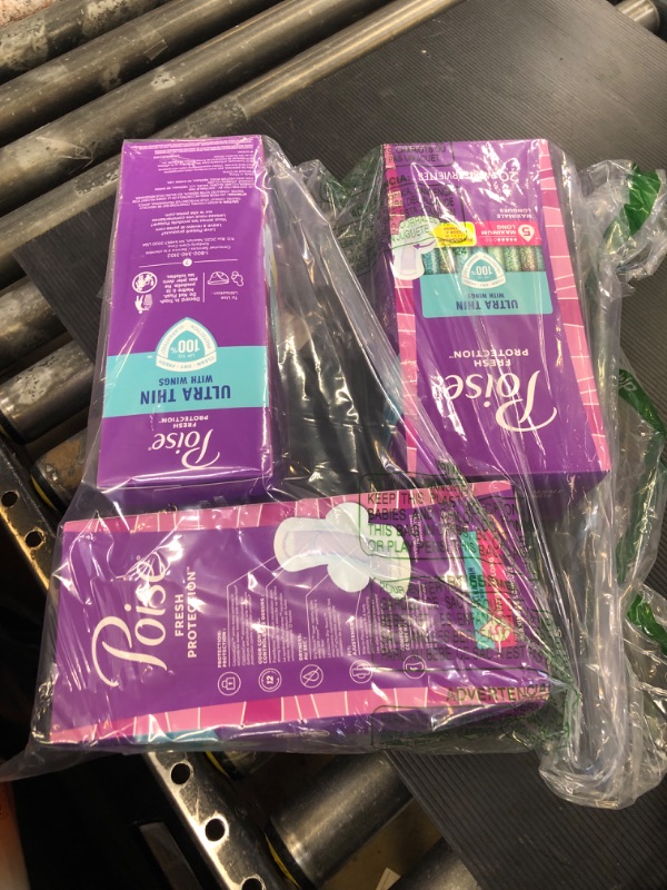 Photo 1 of Poise Ultra Thin Incontinence & Postpartum Pads with Wings for Bladder Leaks, 5 Drop Maximum Absorbency, Long Length, 60 Count, Packaging May Vary