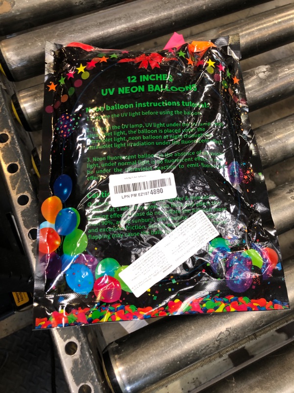 Photo 1 of 100 Pcs UV Neon Balloons ,Neon Glow Party Balloons UV Black Light Balloons Glow in the dark for Birthday Decorations Wedding Glow Party Supplies Blacklight Reactive Fluorescent Balloons