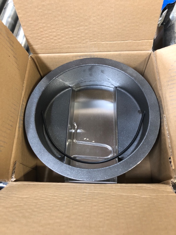 Photo 1 of KAMaster 2 in 1 Cast Iron Ash Can Fit Kamado Grill Classic Joe,With Stainless Steel Slid Out Ash Drawer Remove Ash Easier,Ash Can With Foldable Handle Can Use With Fire Grate Or Charcoal Fire Basket