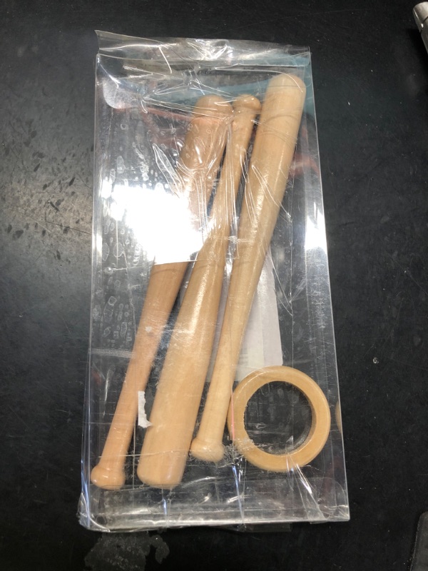Photo 1 of TIHOOD 1 Pack Baseball Stand Baseball Stand Holder Wooden Base Ball Stand Display Holder