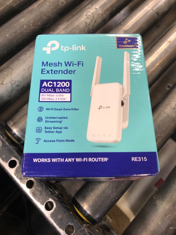 Photo 1 of TP-Link AC1200 WiFi Extender, 2025 Wirecutter Best WiFi Extender, 1.2Gbps Home Signal Booster, Dual Band 5GHz/2.4GHz, Up to 1600 Sq.ft and 32 Devices, EasyMesh Compatible, One Ethernet Port (RE315)